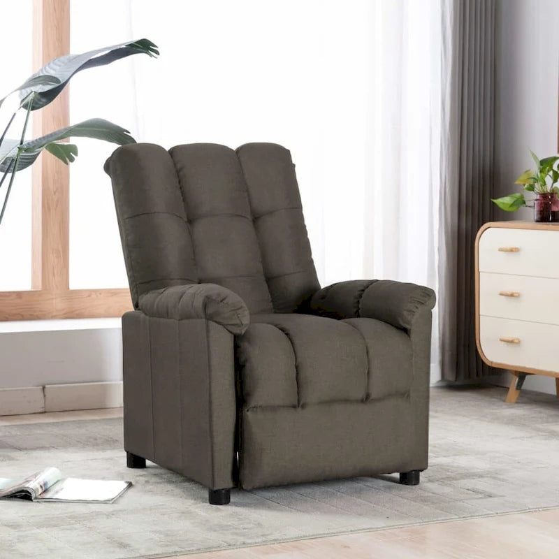 vidaXL Poltrona reclinabile in tessuto tortora - 29,1 x 38,9 x 40,1