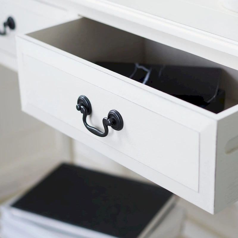 Consolle a 2 cassetti | Greige / Marrone / Nero / Bianco anticato | 35,5"L x 13"P x 29,5"H