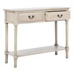 Consolle a 2 cassetti | Greige / Marrone / Nero / Bianco anticato | 35,5"L x 13"P x 29,5"H