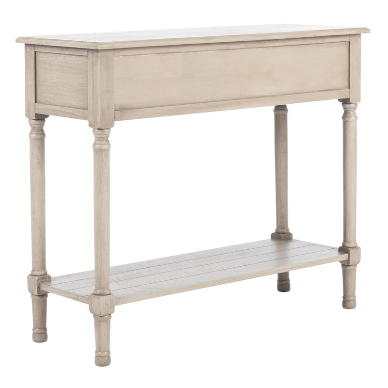 Consolle a 2 cassetti | Greige / Marrone / Nero / Bianco anticato | 35,5"L x 13"P x 29,5"H
