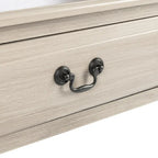Consolle a 2 cassetti | Greige / Marrone / Nero / Bianco anticato | 35,5"L x 13"P x 29,5"H