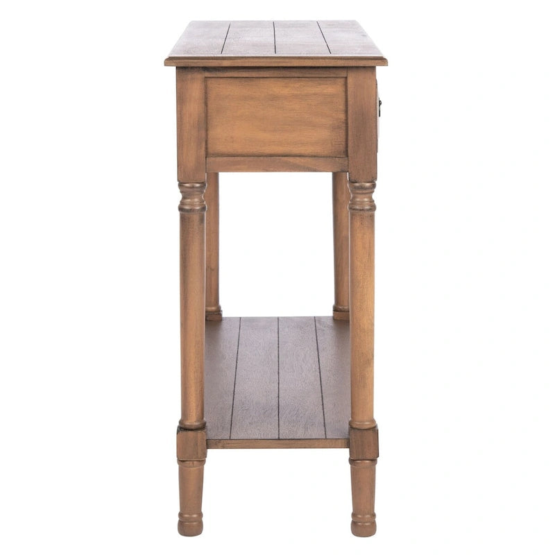 Consolle a 2 cassetti | Greige / Marrone / Nero / Bianco anticato | 35,5"L x 13"P x 29,5"H