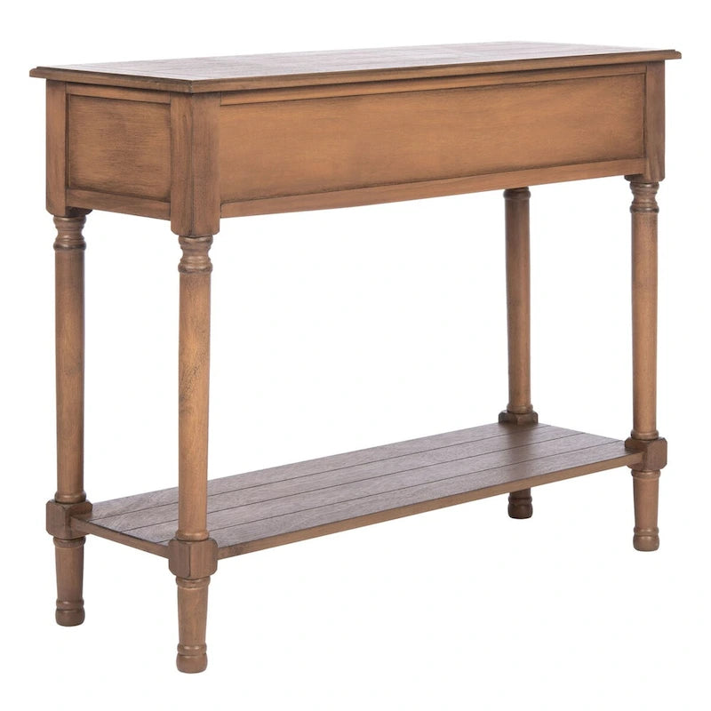 Consolle a 2 cassetti | Greige / Marrone / Nero / Bianco anticato | 35,5"L x 13"P x 29,5"H