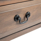 Consolle a 2 cassetti | Greige / Marrone / Nero / Bianco anticato | 35,5"L x 13"P x 29,5"H