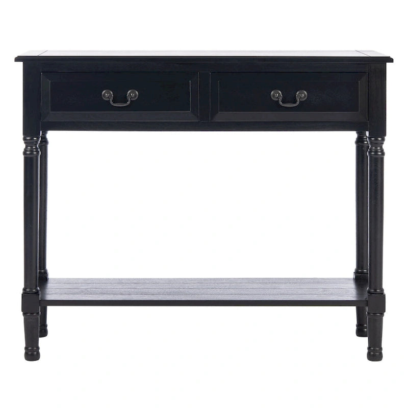Consolle a 2 cassetti | Greige / Marrone / Nero / Bianco anticato | 35,5"L x 13"P x 29,5"H