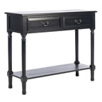 Consolle a 2 cassetti | Greige / Marrone / Nero / Bianco anticato | 35,5"L x 13"P x 29,5"H