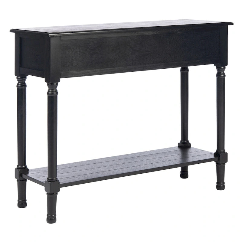 Consolle a 2 cassetti | Greige / Marrone / Nero / Bianco anticato | 35,5"L x 13"P x 29,5"H