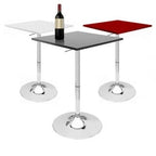 Zeta Contemporary Adjustable Bar Table