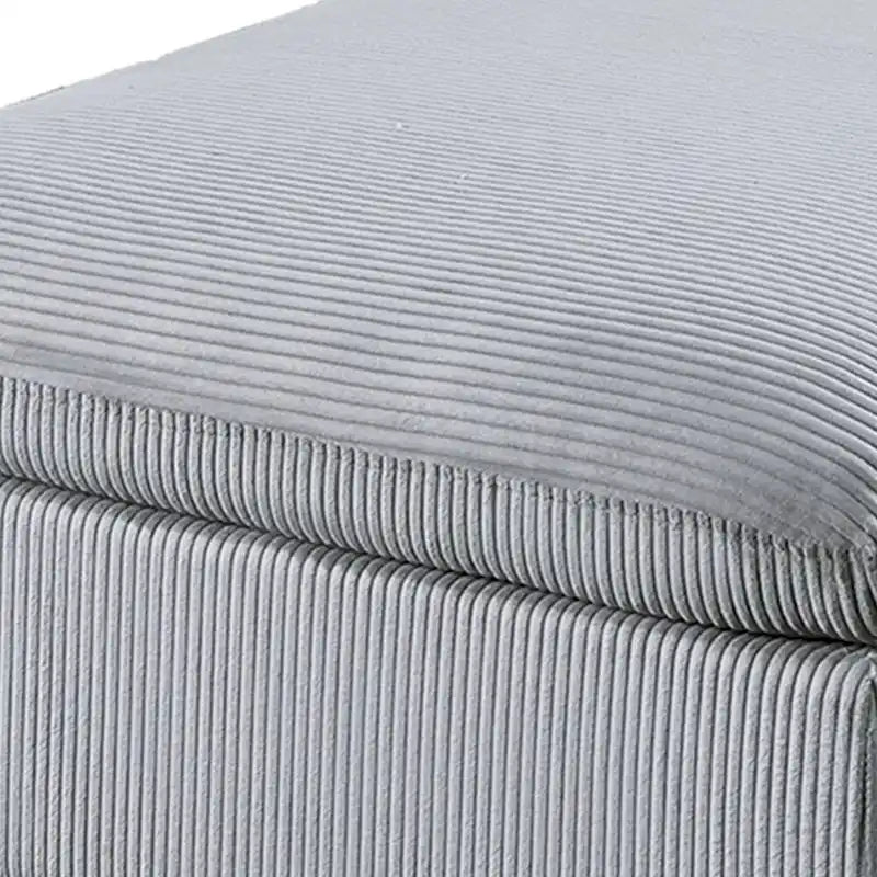Divano componibile modulare a 8 pezzi rivestito in velluto a coste con pouf