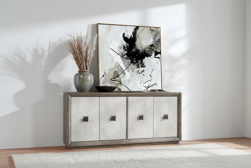 Classic Home Denver 80 Distressed Gray Sideboard Buffet