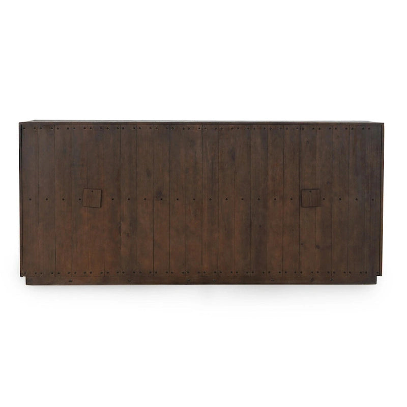 Credenza a 4 ante grigio anticato/bianco anticato, 1 pezzo