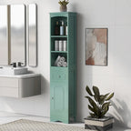 Mobiletto contenitore da bagno autoportante alto 67" con ante e ripiani regolabili - Alto 68"