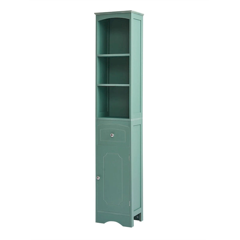 Mobiletto contenitore da bagno autoportante alto 67" con ante e ripiani regolabili - Alto 68"