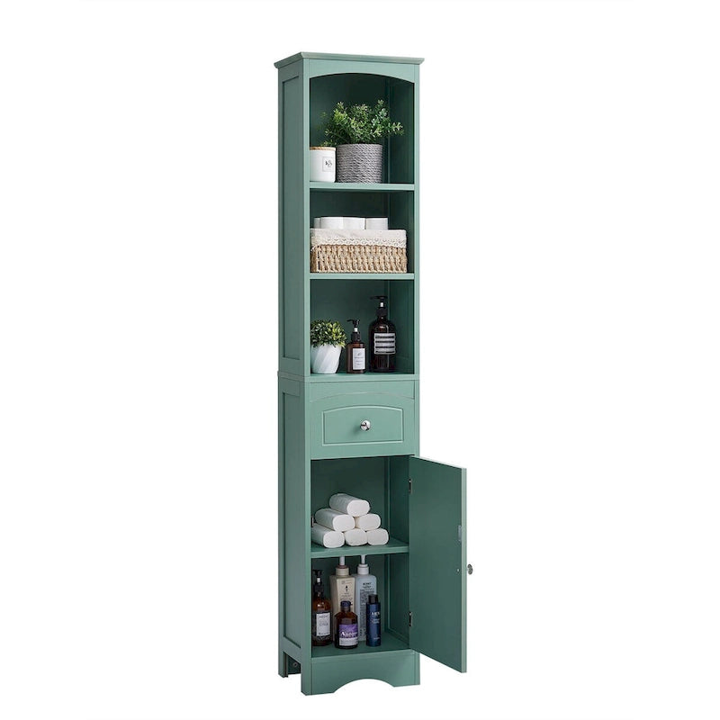 Mobiletto contenitore da bagno autoportante alto 67" con ante e ripiani regolabili - Alto 68"