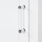 Mobiletto da bagno bianco con 2 cassetti e ripiano regolabile