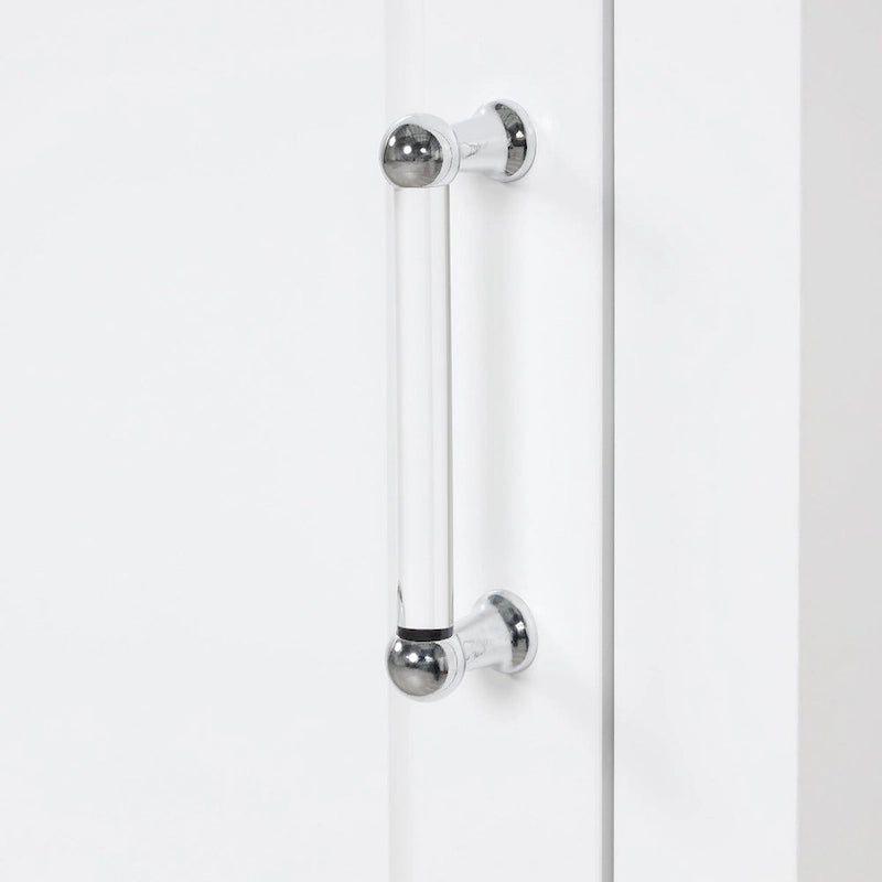 Mobiletto da bagno bianco con 2 cassetti e ripiano regolabile