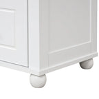 Mobiletto da bagno bianco con 2 cassetti e ripiano regolabile